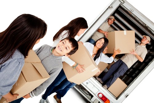 Flat removals team planning a move in Roehampton apartment block