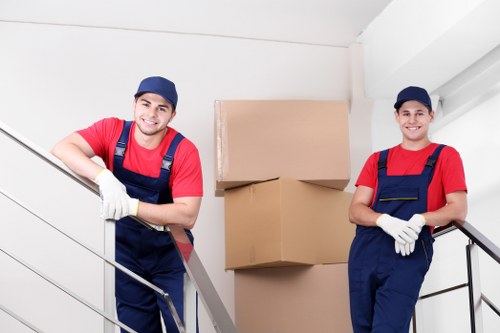 Moving items through shared access areas in a Roehampton flat