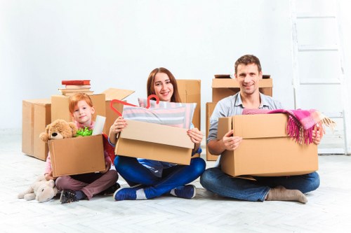 Local removals team handling student belongings in Roehampton