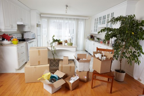 Van loading at a Roehampton property with careful handling