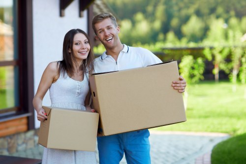 Customer booking a removal service with a vehicle and helpers