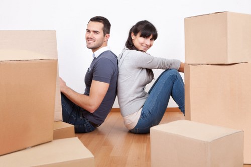 Moving day preparation for a house removal in Roehampton