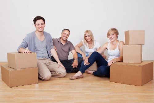 Professional moving truck preparation for a local Roehampton move